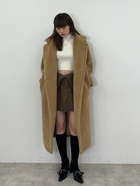 「SLY（スライ）のアイテム（その他アウター）」を使った、城野香遥さん（レディース・172cm）の秋コーディネート