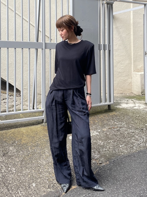 THROW J/W CURVE TUCKED PT カーブタックドパンツ THROW by SLY | 【THROW】J／W CURVE TUCKED パンツ (ワイド