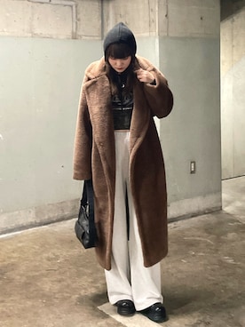 「SLY（スライ）のアイテム（その他アウター）」を使った、城野香遥さん（レディース・172cm）の秋コーディネート