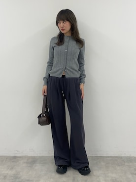 「SLY（スライ）のアイテム（トップス）」を使った、城野香遥さん（レディース・172cm）の秋コーディネート