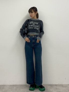 SLY HW STRAIGHT PT-AB ハイウェストストレートパンツエービー SLY（スライ）の「【LIMITED DENNIM LINE】HW STRAIGHT PT-AB