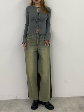 「sly」｜城野香遥さん（レディース・172cm）の冬コーディネート