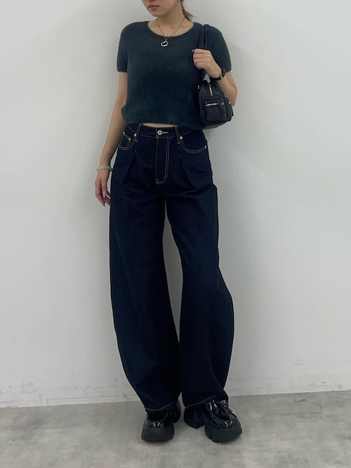 再入荷】THROW J/W CURVE TUCKED PT ジャストウエスト カーブ タックド