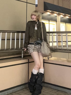「WHO'S WHO gallery（フーズフーギャラリー）の【26AW LOOK掲載品番】ラギッドチビライダース（ブルゾン、ブラウン系）」を使った、317さん（レディース・165cm）の夏コーディネート
