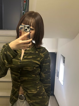 「WHO'S WHO gallery（フーズフーギャラリー）のナローカーディガン（カーディガン/ボレロ）」を使った、317さん（レディース・165cm・10代）の秋コーディネート