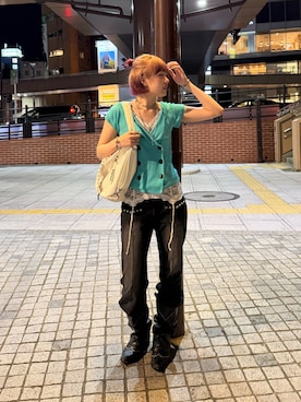 「アイテム（パーカー）」を使った、317さん（レディース・165cm）の夏コーディネート