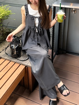「セットアップコーデ」｜kayoさん（レディース・154cm）の夏コーディネート