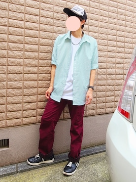 「AEON STYLE（イオンスタイル）のアイテム」を使った、たかやん⭐低身長かわいいコーデさん（メンズ・165cm）の夏コーディネート