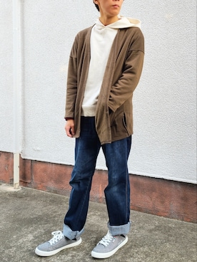 「AEON STYLE（イオンスタイル）のアイテム」を使った、たかやん⭐低身長かわいいコーデさん（メンズ・160cm）の秋コーディネート