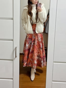 「classicalelf（クラシカルエルフ）のアイテム（ブルゾン）」を使った、saaaya_codeさん（レディース・161cm）の冬コーディネート
