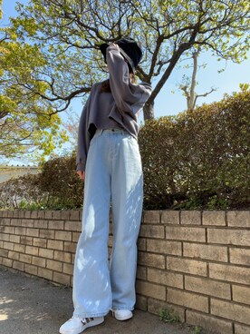 「rienda（リエンダ）のアイテム（帽子）」を使った、saaaya_codeさん（レディース・161cm）の春コーディネート