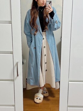 「KOBE LETTUCE（コウベレタス）のアイテム（トレンチコート）」を使った、saaaya_codeさん（レディース・161cm）の春コーディネート