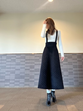 「ROYAL PARTY（ロイヤルパーティー）のアイテム（ニット/セーター）」を使った、saaaya_codeさん（レディース・161cm）の冬コーディネート