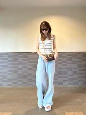 「アイテム（サンダル）」を使った、saaaya_codeさん（レディース・161cm）の夏コーディネート