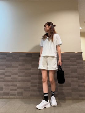 「PUMA（プーマ）のアイテム」を使った、saaaya_codeさん（レディース・161cm）の夏コーディネート