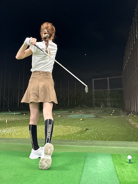 「アイテム（ソックス/靴下）」を使った、saaaya_codeさん（レディース・161cm）の秋コーディネート