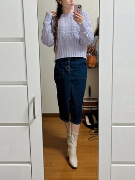 「gu」｜saaaya_codeさん（レディース・161cm）の冬コーディネート