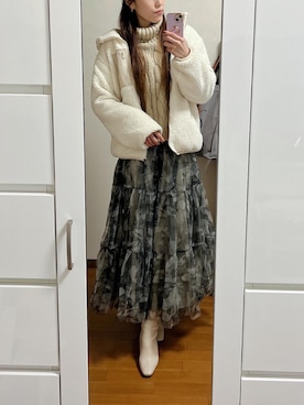 「classicalelf（クラシカルエルフ）のアイテム（ブルゾン）」を使った、saaaya_codeさん（レディース・161cm）の冬コーディネート
