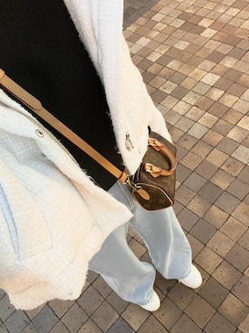 「rienda（リエンダ）のアイテム（ダウンジャケット/コート）」を使った、saaaya_codeさん（レディース・161cm）の冬コーディネート