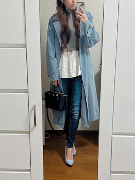 「KOBE LETTUCE（コウベレタス）のアイテム（トレンチコート）」を使った、saaaya_codeさん（レディース・161cm）の春コーディネート