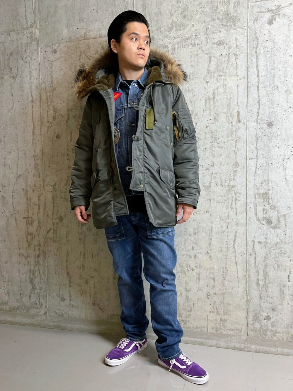 ジャケット・アウター AVIREX TYPE BLUE DENIM MA-1 トップガン デニムジャケット/TOP GUN DENIM JACKET/TYPE BLUE