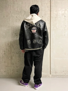 「リラックススタイル」｜「アイテム（スタジャン）」を使った、M.Kさん（メンズ・172cm）の秋コーディネート