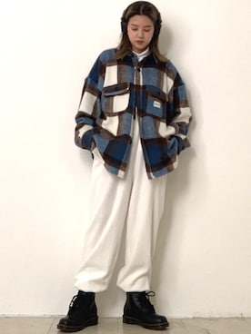 「韓国」｜「アイテム（ブルゾン）」を使った、ａｒｉさん（レディース・157cm）の冬コーディネート