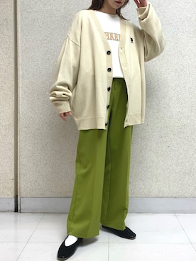「ピスタチオ」｜「アイテム（スラックス）」を使った、ａｒｉさん（レディース・157cm）の冬コーディネート