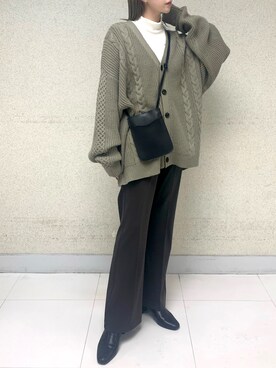 「BASQUE magenta（バスクマゼンタ）のアイテム（スラックス）」を使った、ａｒｉさん（レディース・157cm）の秋コーディネート