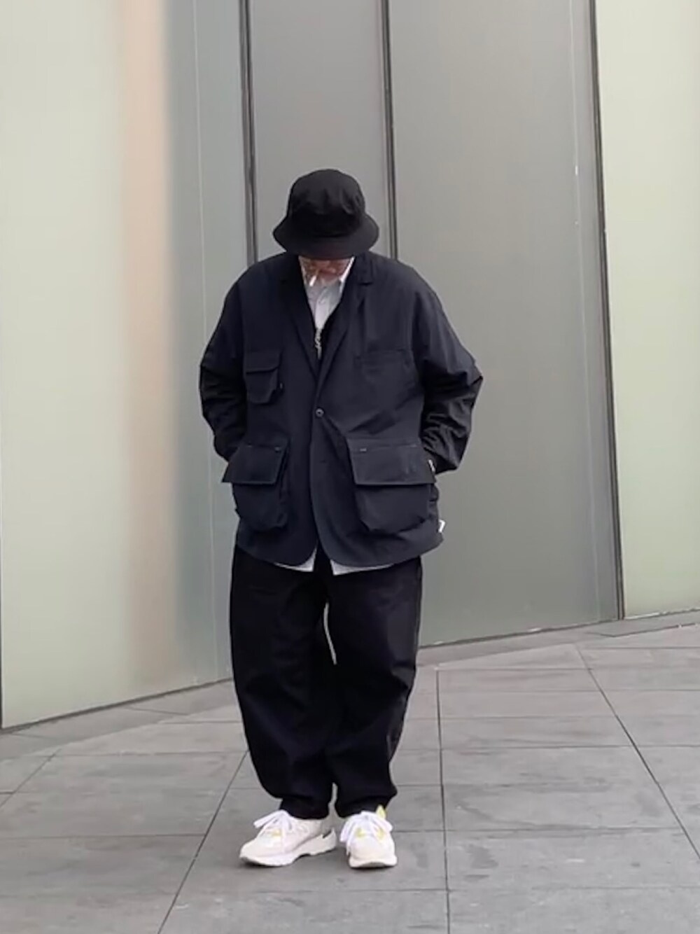「ootd」｜「THE NORTH FACE PURPLE LABELの＜THE NORTH FACE PURPLE LABEL＞ STRC TWL WD PT □□/パンツ（その他パンツ、ブラック系）」を使った、Kimさん（メンズ・171cm）の冬コーディネートの1枚目の写真