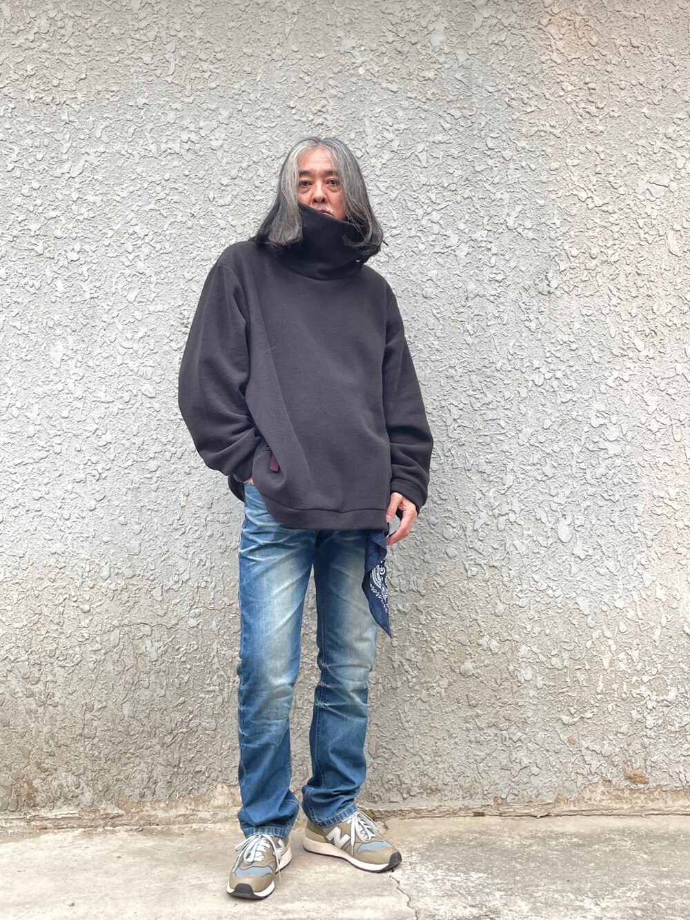「ootd」｜「KAPITALのアイテム（トップス、ブラック系）」を使った、Kimさん（メンズ・171cm）の秋コーディネートの1枚目の写真