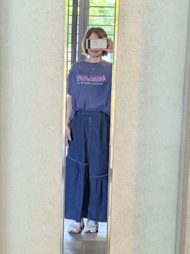 「SOREL（ソレル）のアイテム（シューズ）」を使った、コママオさん（レディース・160cm）の夏コーディネート