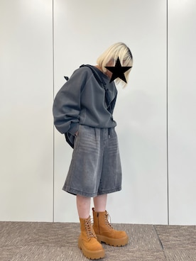 「秋」｜「アイテム（ブーツ）」を使った、i0q7さん（レディース・152cm）の秋コーディネート