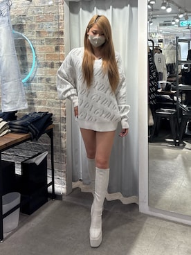 「GYDA（ジェイダ）のアイテム（ブーツ）」を使った、yunaさん（レディース・156cm）の秋コーディネート