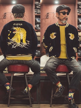 「アイテム（その他トップス）」を使った、Rhythm Made in JAPANさん（メンズ・170cm）の秋コーディネート