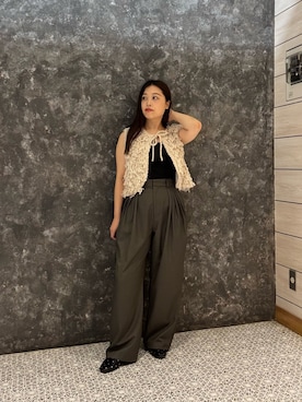 「KBF（ケイビーエフ）のアイテム（キャミソール）」を使った、takamaさん（レディース・155cm）の秋コーディネート