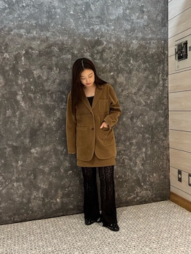 「アイテム（その他アウター）」を使った、takamaさん（レディース・155cm）の秋コーディネート