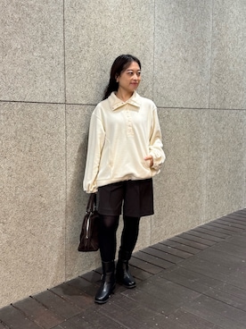 「アイテム（その他トップス）」を使った、takamaさん（レディース・155cm）の冬コーディネート