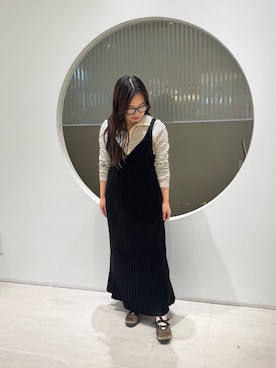 「アイテム（メガネ）」を使った、takamaさん（レディース・155cm）の秋コーディネート