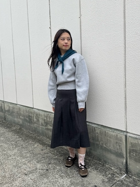 「アイテム（バンダナ/スカーフ）」を使った、takamaさん（レディース・155cm）の秋コーディネート