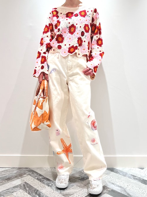 マリンモチーフ ワイドデニム（その他パンツ）｜Desigual
