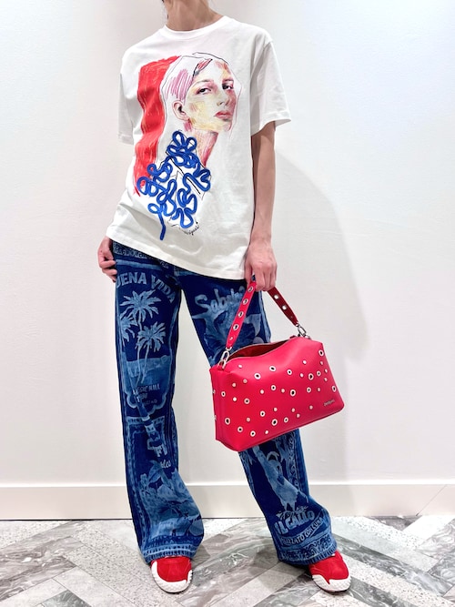 Desigual　現行　ボーイズライクデニム　タイダイ　チロリアンテープ Desigual 現行 ボーイズライクデニム タイダイ チロリアンテープ