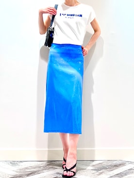 「Desigual（デシグアル）のアイテム（サンダル）」を使った、Desigual 神戸阪急 STAFFさん（レディース・170cm）の夏コーディネート