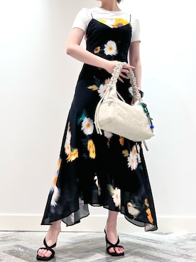 「Desigual（デシグアル）のアイテム（ワンピース）」を使った、Desigual 神戸阪急 STAFFさん（レディース・168cm）の夏コーディネート