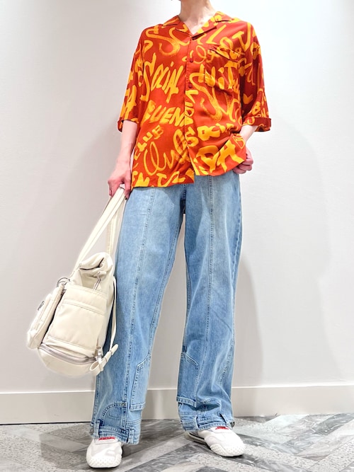♥新品未使用♥Desigual ダブルアニマル プリント レディースシャツ セール】BRADグラフィティプリント オープンカラーシャツ