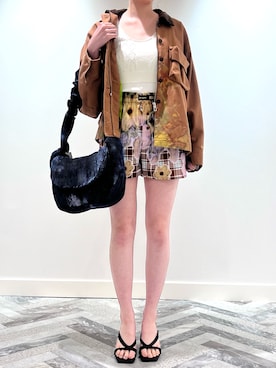 「Desigual（デシグアル）のアイテム（ジャケット/アウター）」を使った、Desigual 神戸阪急 STAFFさん（レディース・168cm）の夏コーディネート