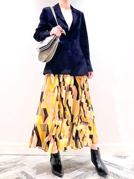 「アイテム（スカート）」を使った、Desigual 神戸阪急 STAFFさん（レディース・170cm）の夏コーディネート