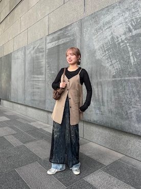 「アイテム（チュニック）」を使った、akariさん（レディース・157cm）の夏コーディネート