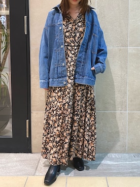 「URBAN RESEARCH Sonny Label（アーバンリサーチサニーレーベル）のアイテム（デニムジャケット）」を使った、sugimotoさん（レディース・155cm）の秋コーディネート