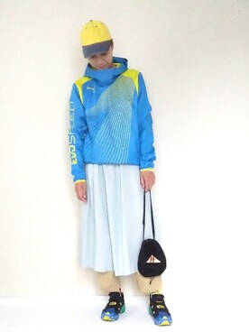 ナイロンジャケットを使った スポーツミックス のレディース人気ファッションコーディネート Wear